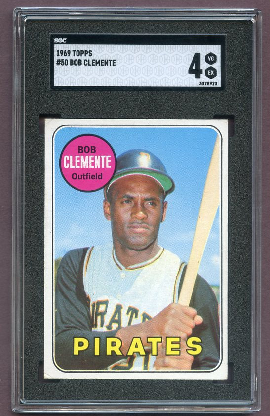 1969 Topps Baseball #050 Roberto Clemente Pirates SGC 4 VG-EX 496432