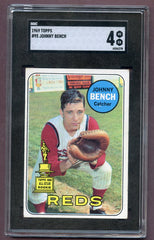 1969 Topps Baseball # 95 Johnny Bench Reds SGC 4 VG-EX 496433