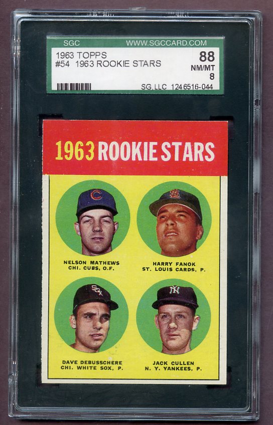 1963 Topps Baseball #054 Dave DeBusschere White Sox SGC 8 NM/MT 496449