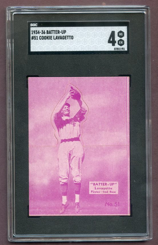 1934-36 Batter Up #051 Cookie Lavagetto Pirates SGC 4 VG-EX 496454