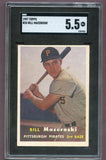 1957 Topps Baseball #024 Bill Mazeroski Pirates SGC 5.5 EX+ 496456