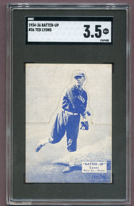 1934-36 Batter Up #036 Ted Lyons White Sox SGC 3.5 VG+ 496464