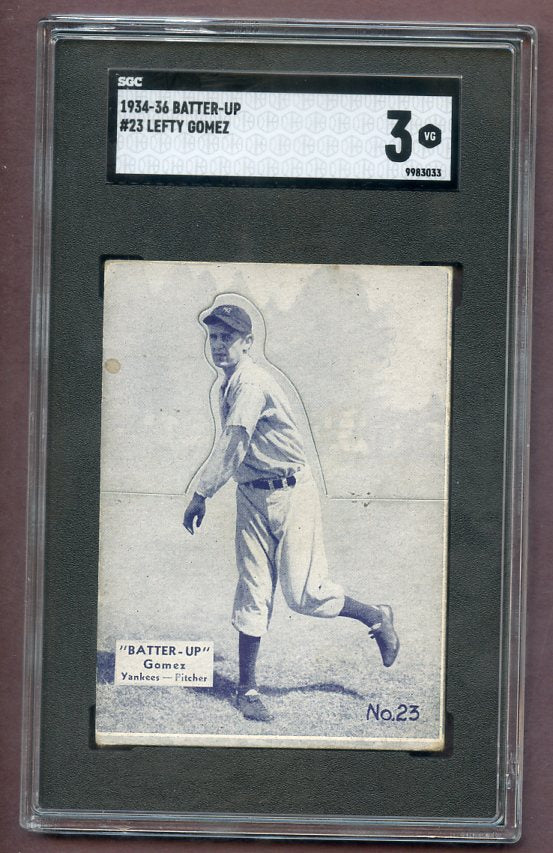 1934-36 Batter Up #023 Lefty Gomez Yankees SGC 3 VG 496465