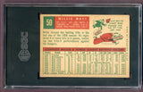 1959 Topps Baseball #050 Willie Mays Giants SGC 3 VG 496471