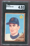 1962 Topps Baseball #199 Gaylord Perry Giants SGC 4.5 VG-EX+ 496473