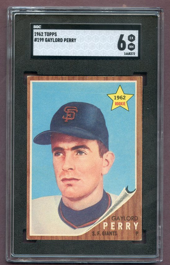 1962 Topps Baseball #199 Gaylord Perry Giants SGC 6 EX-MT 496482