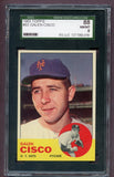 1963 Topps Baseball #093 Galen Cisco Mets SGC 8 NM/MT 496499