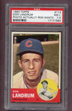 1963 Topps Baseball #113 Don Landrum Cubs PSA 7.5 NM+ 496503