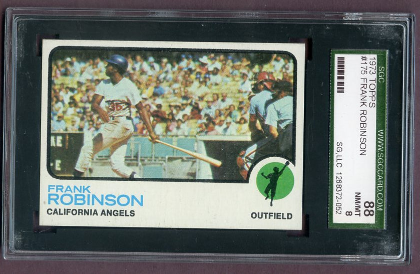 1973 Topps Baseball #175 Frank Robinson Angels SGC 8 NM/MT 496504