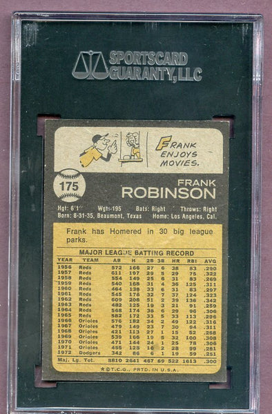 1973 Topps Baseball #175 Frank Robinson Angels SGC 8 NM/MT 496504