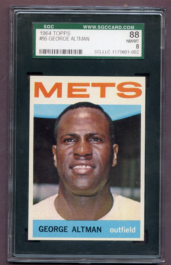 1964 Topps Baseball #095 George Altman Mets SGC 8 NM/MT 496510