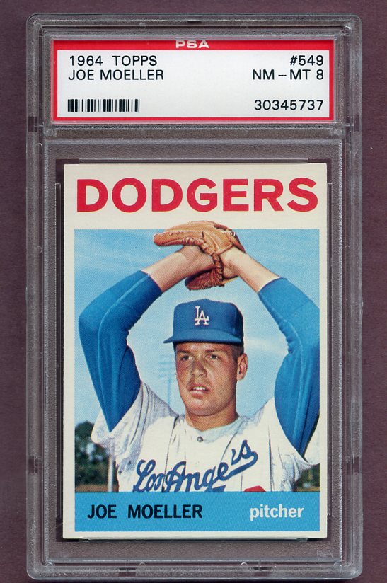 1964 Topps Baseball #549 Joe Moeller Dodgers PSA 8 NM/MT 496516