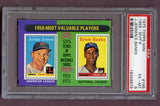 1975 Topps Mini Baseball #196 Jackie Jensen Ernie Banks PSA 6 EX-MT 496520