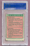 1975 Topps Mini Baseball #196 Jackie Jensen Ernie Banks PSA 6 EX-MT 496520