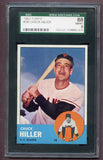 1963 Topps Baseball #185 Chuck Hiller Giants SGC 8 NM/MT 496537