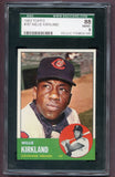 1963 Topps Baseball #187 Willie Kirkland Indians SGC 8 NM/MT 496539