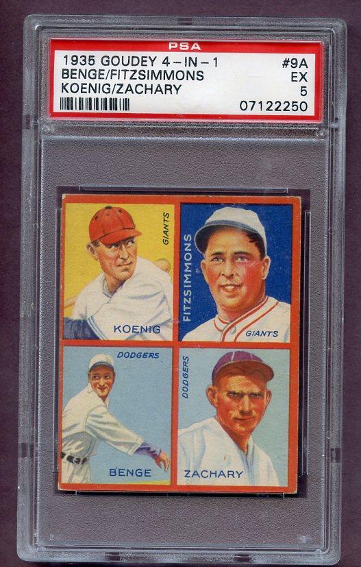 1935 Goudey #009A Mark Koenig Giants PSA 5 EX 496560