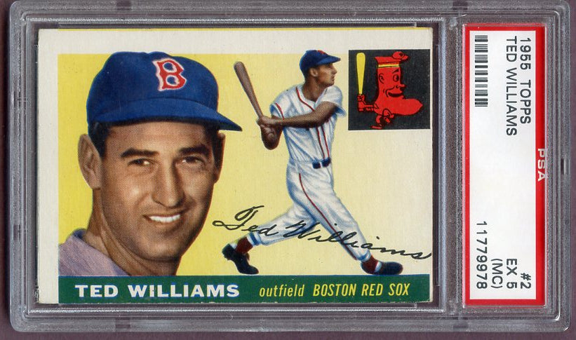 1955 Topps Baseball #002 Ted Williams Red Sox PSA 5 EX mc 496601
