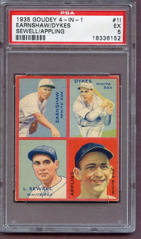 1935 Goudey #001I Luke Appling White Sox PSA 5 EX 496605