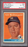 1958 Topps Baseball #020 Gil McDougald Yankees PSA 6 EX-MT 496622