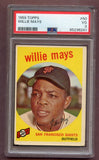 1959 Topps Baseball #050 Willie Mays Giants PSA 3 VG 496627