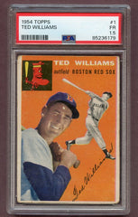 1954 Topps Baseball #001 Ted Williams Red Sox PSA 1.5 FR 496636