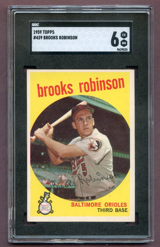 1959 Topps Baseball #439 Brooks Robinson Orioles SGC 6 EX-MT 496660