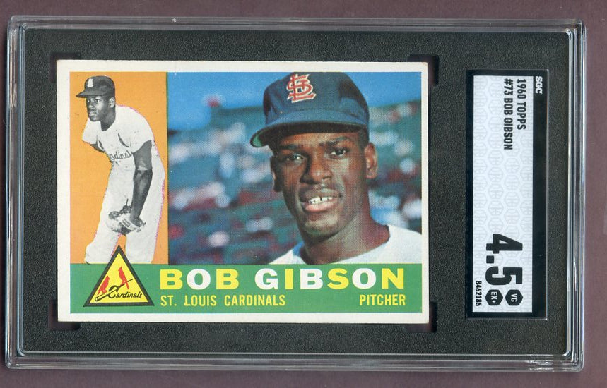 1960 Topps Baseball #073 Bob Gibson Cardinals SGC 4.5 VG-EX+ 496663