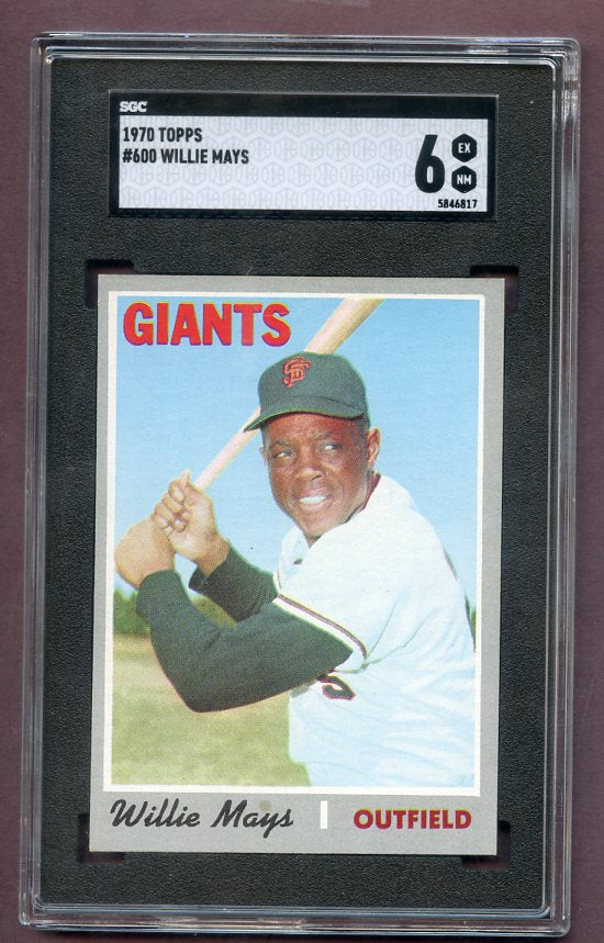 1970 Topps Baseball #600 Willie Mays Giants SGC 6 EX-MT 496683
