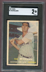 1957 Topps Baseball #001 Ted Williams Red Sox SGC 2 GD 496693