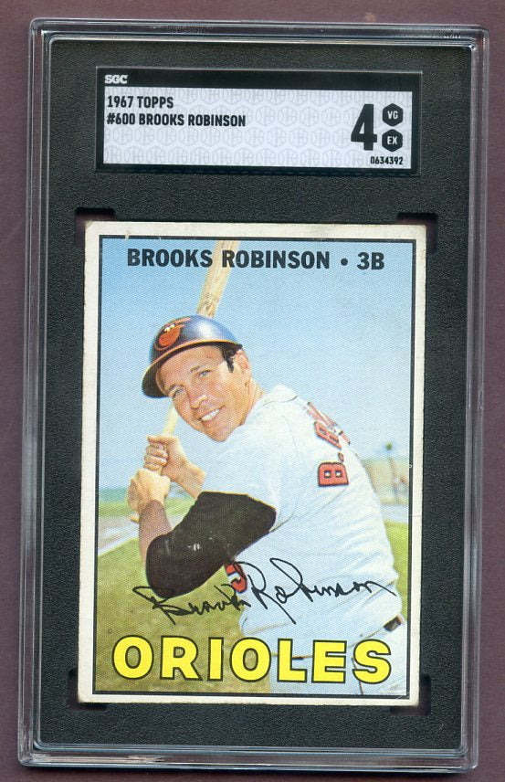 1967 Topps Baseball #600 Brooks Robinson Orioles SGC 4 VG-EX 496700
