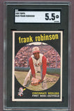 1959 Topps Baseball #435 Frank Robinson Reds SGC 5.5 EX+ 496702