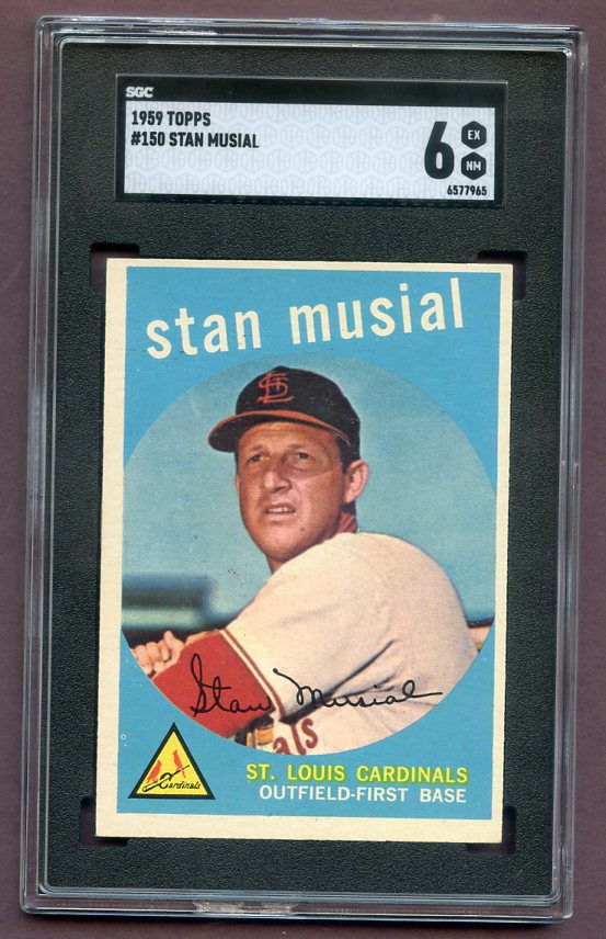 1959 Topps Baseball #150 Stan Musial Cardinals SGC 6 EX-MT 496704