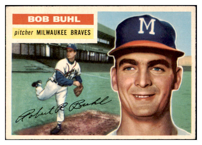 1956 Topps Baseball #244 Bob Buhl Braves NR-MT 496795