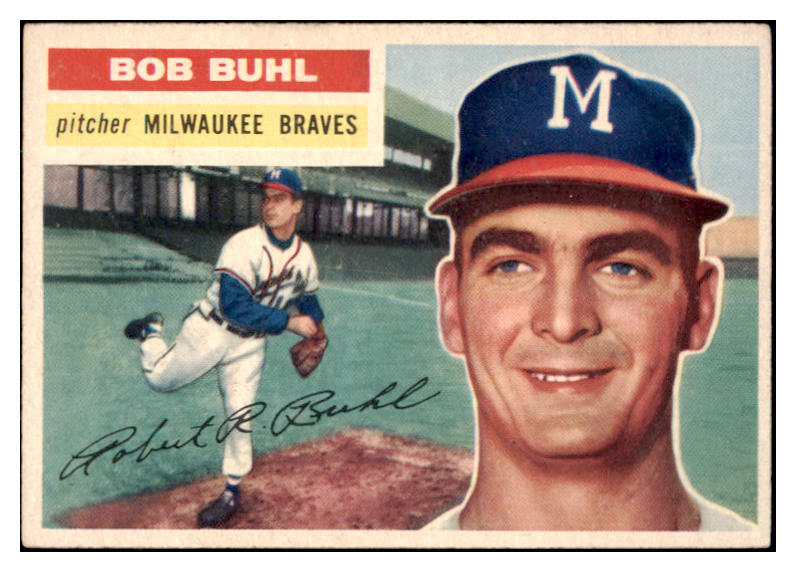 1956 Topps Baseball #244 Bob Buhl Braves EX-MT 496797