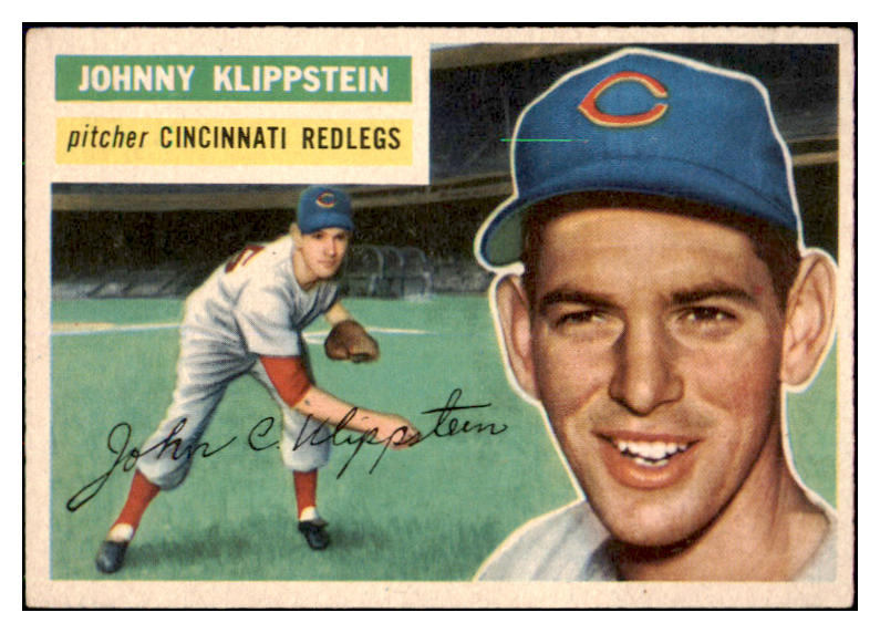 1956 Topps Baseball #249 Johnny Klippstein Reds EX-MT 496803