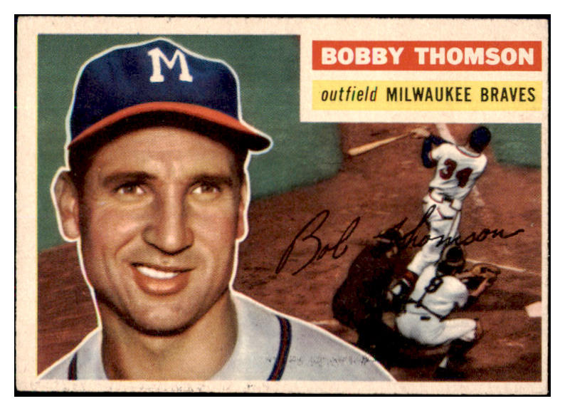 1956 Topps Baseball #257 Bobby Thomson Braves EX-MT 496813