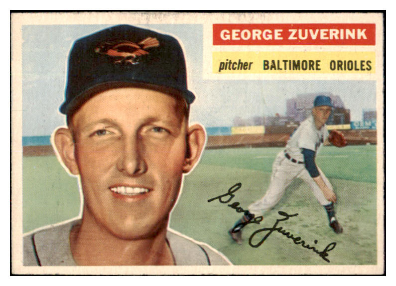 1956 Topps Baseball #276 George Zuverink Orioles NR-MT 496842