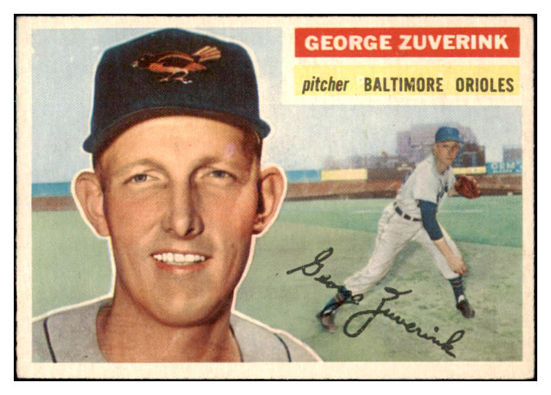 1956 Topps Baseball #276 George Zuverink Orioles NR-MT 496843