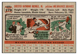1956 Topps Baseball #278 Chet Nichols Braves NR-MT 496844