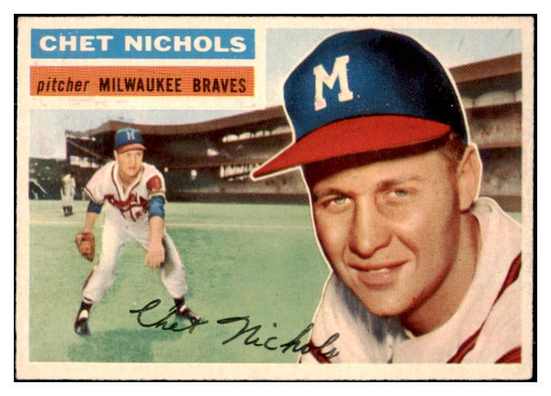 1956 Topps Baseball #278 Chet Nichols Braves NR-MT 496845