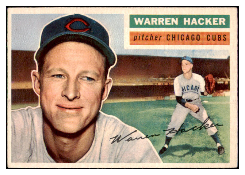 1956 Topps Baseball #282 Warren Hacker Cubs EX-MT 496854