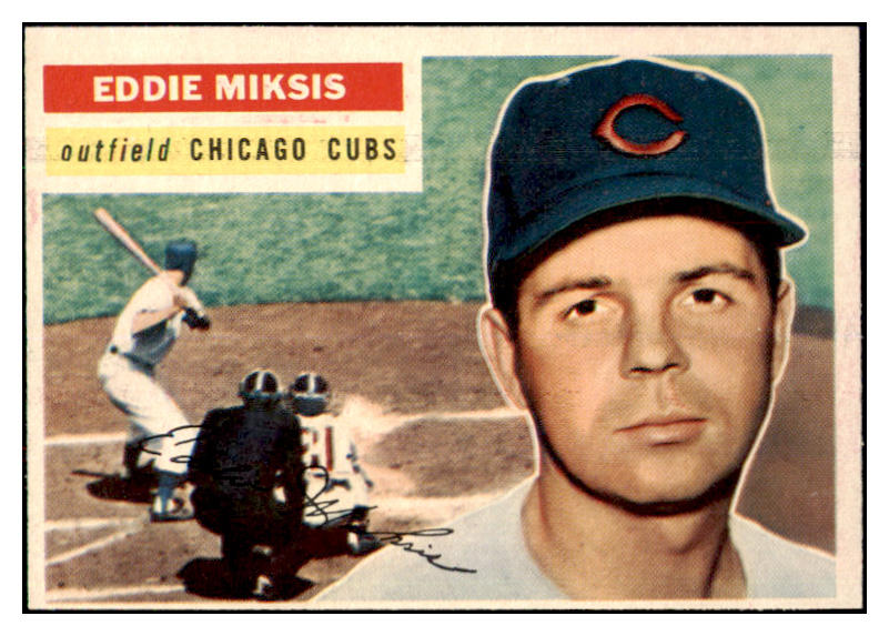 1956 Topps Baseball #285 Eddie Miksis Cubs EX-MT 496856