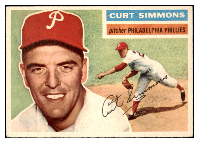 1956 Topps Baseball #290 Curt Simmons Phillies EX-MT 496867