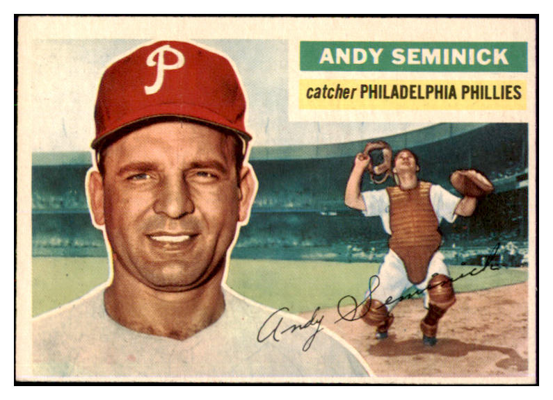 1956 Topps Baseball #296 Andy Seminick Phillies EX-MT 496880