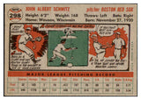 1956 Topps Baseball #298 Johnny Schmitz Red Sox NR-MT 496882