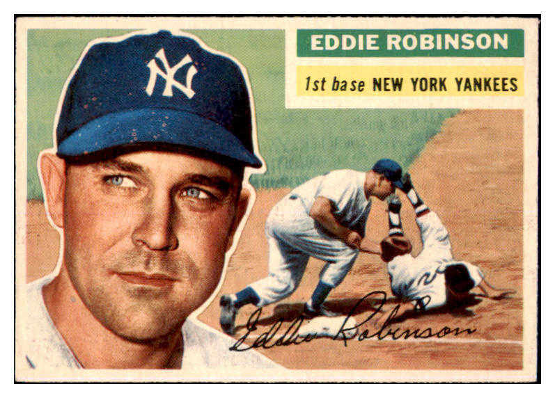 1956 Topps Baseball #302 Eddie Robinson Yankees EX-MT 496890