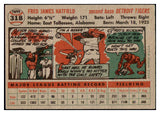 1956 Topps Baseball #318 Fred Hatfield Tigers EX-MT 496920