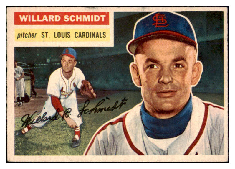 1956 Topps Baseball #323 Willard Schmidt Cardinals EX-MT 496927