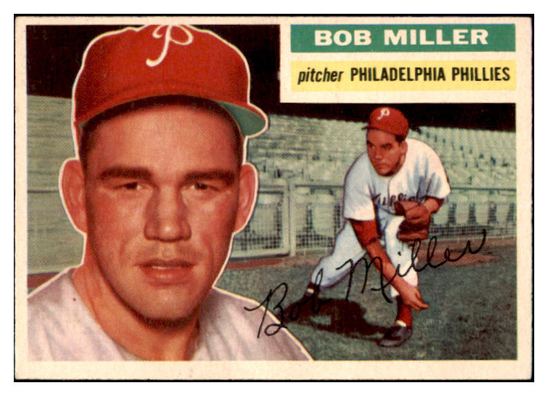 1956 Topps Baseball #334 Bob Miller Phillies NR-MT 496947